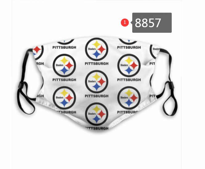 Pittsburgh Steelers #8 Dust mask with filter->nfl dust mask->Sports Accessory